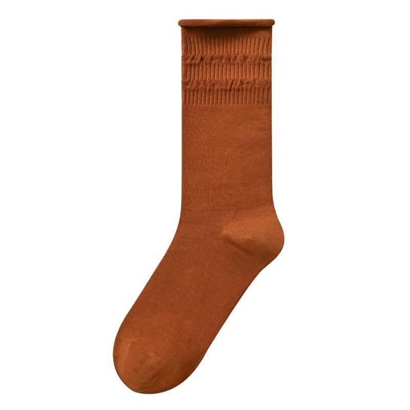 Pure Cotton Winter White Cotton Socks for Women Are Versatile and Odorless. All-cotton Mid-top Socks for Women In Autumn and Winter