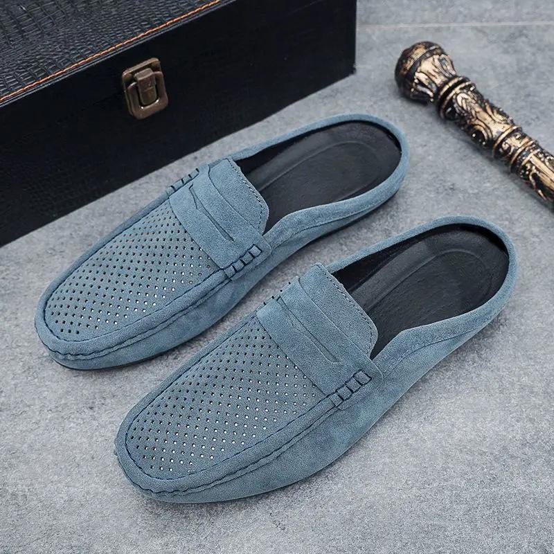 Fashion Mules Shoes Outdoor Half Slippers for Men Trend 2025 Fun Mascullino Designer Luxury Fashion High Quality Adult Style Sandals Man