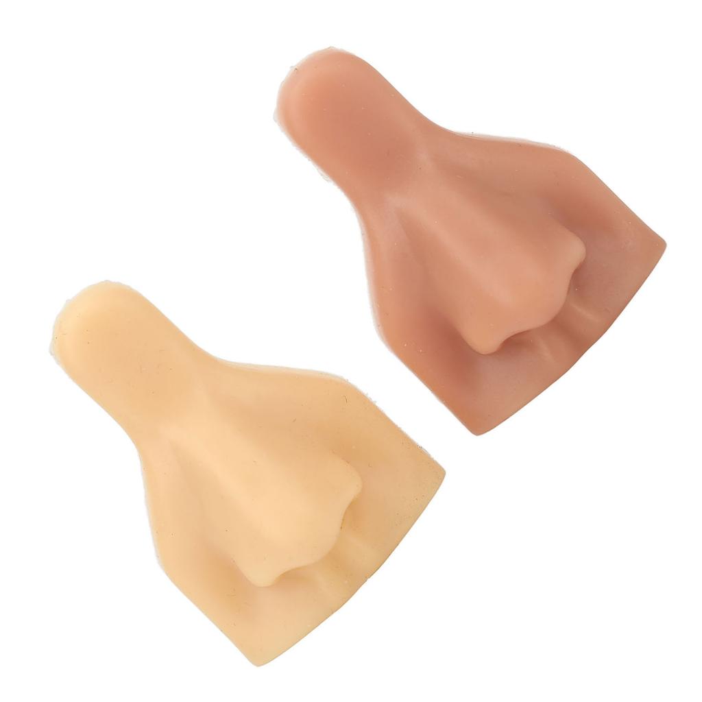 2pcs 3D Nose Model High Simulation Soft Silicone Nose Model for Practicing Suture Jewelry Display
