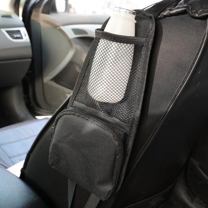 Car Seats Hanging Bag Multifunctional Car Seat Side Oxford Cloth Storage Hanging Bag with Fixed Hooks Universal Car Debris Bag