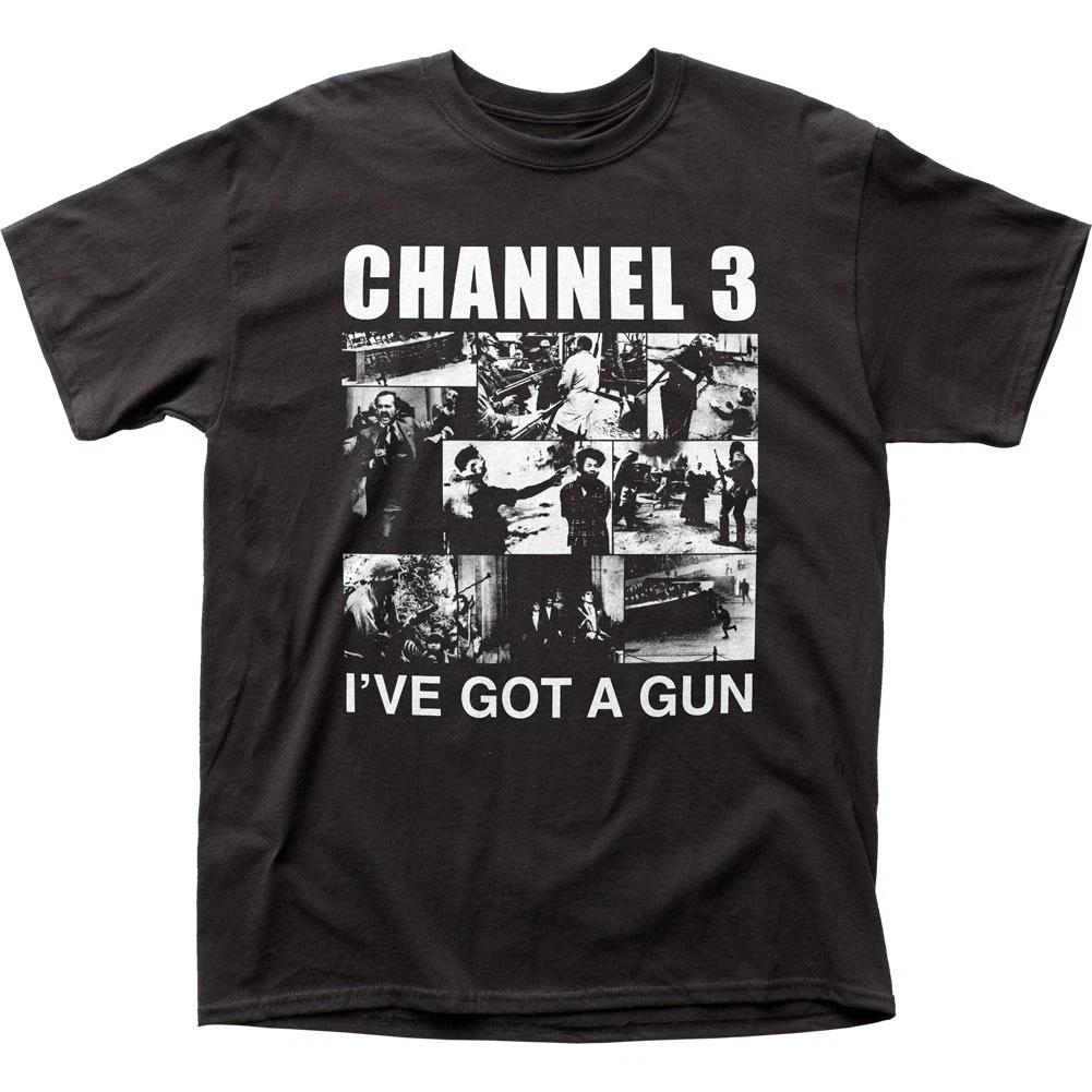 

Channel 3 I ve Got A Gun Mens T Shirt Music Classic Concert Rock Band Tee Black L