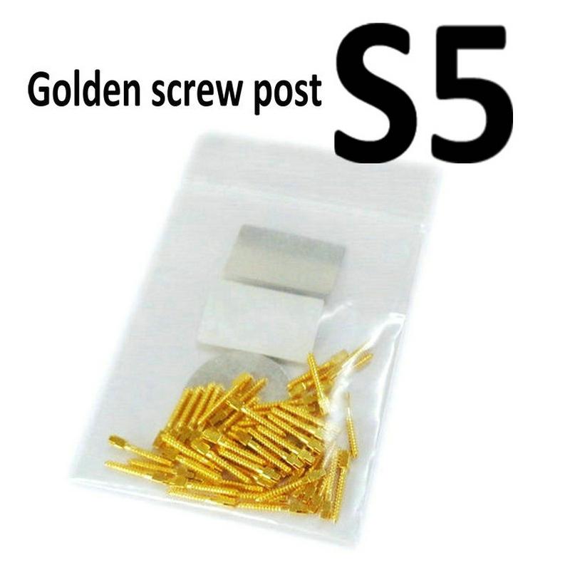 Dental Golden Plated Screw Post 50Pcs Bag High Quality Dentist Tool for Dental Restoration