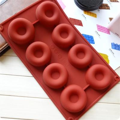 DIY Chocolate Biscuit Cookie Doughnut Cupcake Baking Mold Cake Pans 8 Holes Silicone Molds Mould