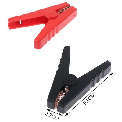 2pcs/set Large 100A Crocodile Alligator Clips Car Battery Chargers Insulated Clamp