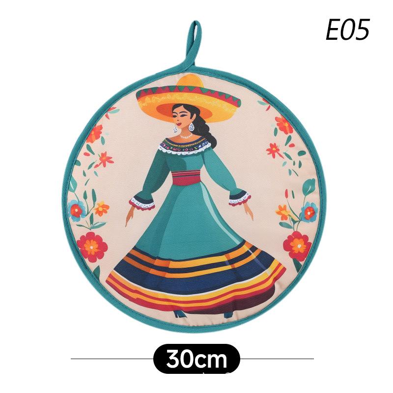 30cm Cloth Bag Portable Burrito Tortilla Warmer Pouch Microwave Restaurant Food Pancake Heat Resistant Insulated Takeaway Bag