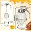 Honey Dispenser Syrup Dispenser Jar Leakproof Honey Syrup Pourer Kitchen Honey Container