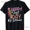 Fijne Laatste Schooldag T-shirt Kinderen Leraar Leerling Luipaard vintage Gewassen Casual Unisex Stijlvol Licht Rekbaar grafisch