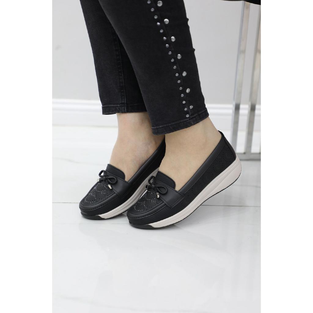 Wanetti Woman Mother 4 Point Orthopedic Anti-Sweat Anatomic Base Stone Shoes Flat Shoes