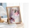 3D Handmade Dried Rose Photo Frame with Seashells for Tabletop Display In Oil Painting and Calligraphy Mounting