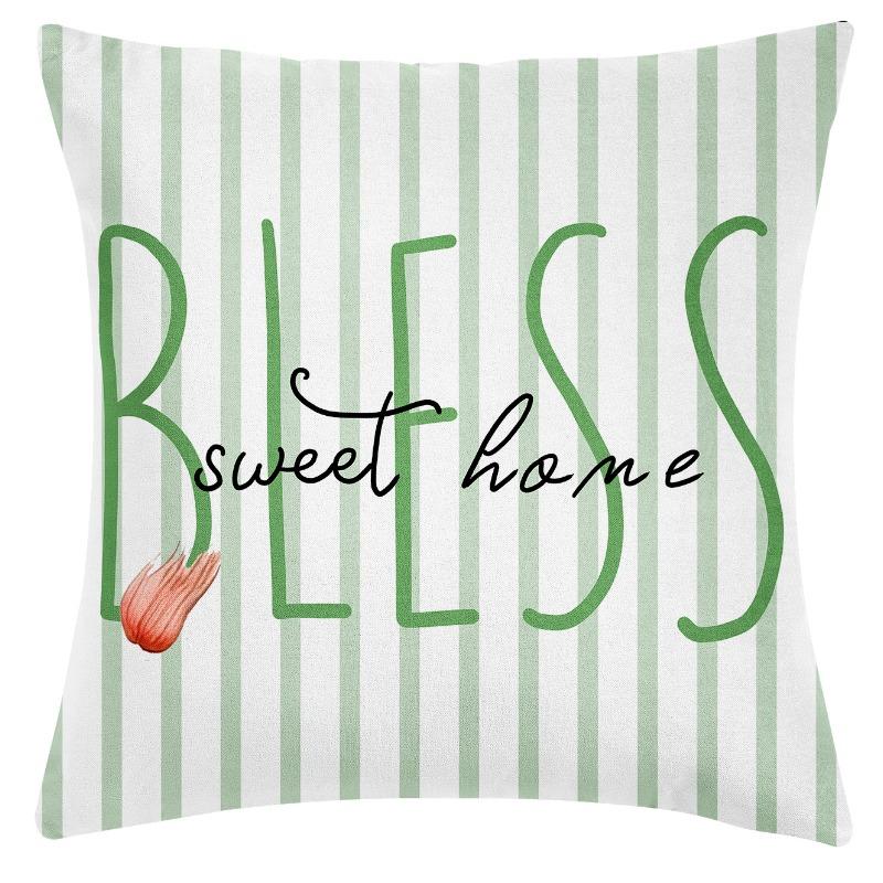 New Spring and Summer Flower Leaf Pillow Case Green Leaf Home Sofa Pillow Cushion Cover