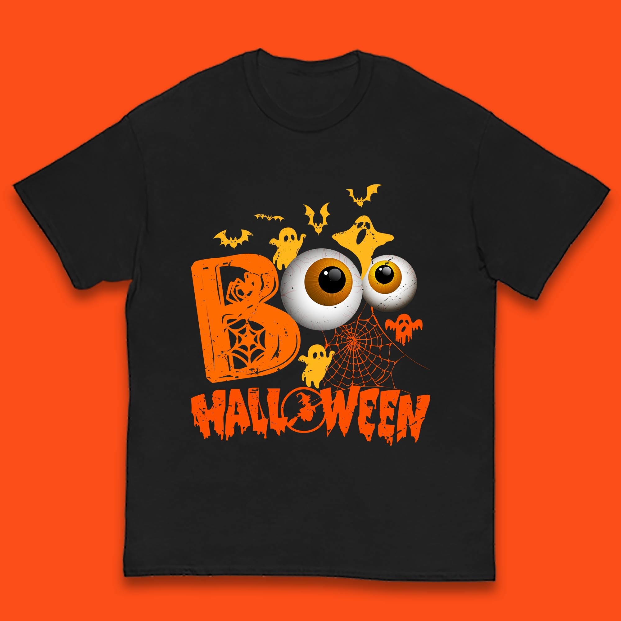 Halloween Spooky Boo Eye Balls Funny Halloween Boo Ghost Spooky Season Kids T Shirt 120