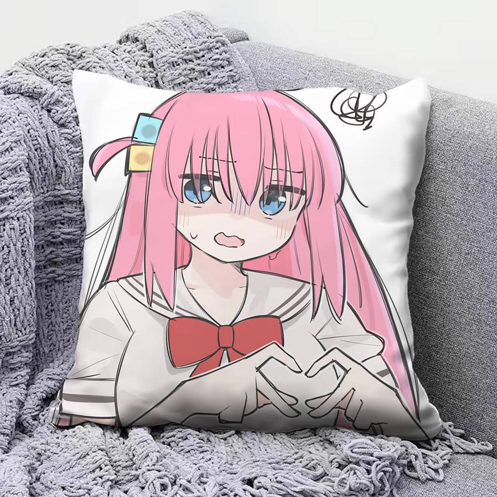 Bocchi Hitori Gotoh Bocchi the Rock Pillow Covers Home Sofa Cushion Covers and Aecorative Custom