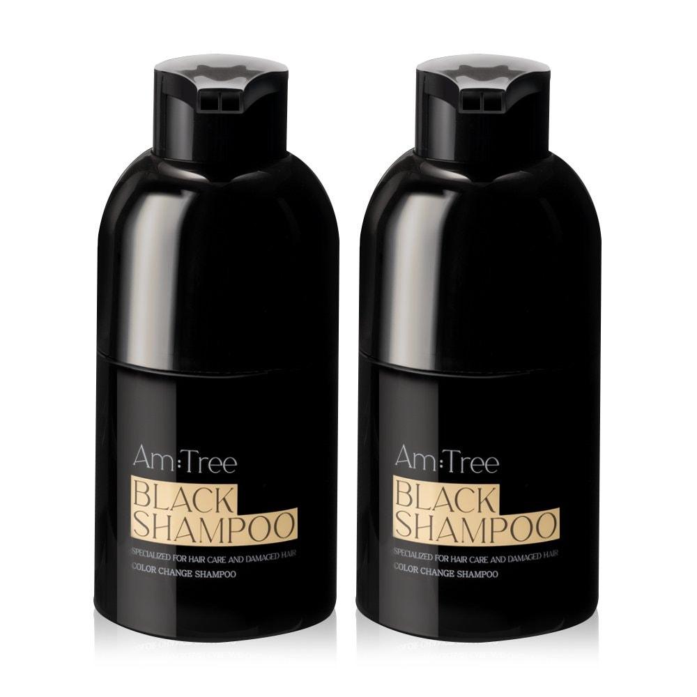 

[am:tree] Black Shampoo 200ml*2 (All-in-one scalp care hair dyeing shampoo)