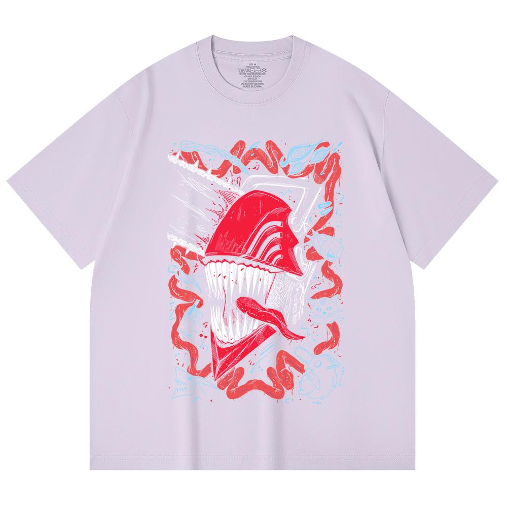 230 Gsm 100% Cotton Chainsaw Man V29 Denji Print Unisex Heavy Cotton T Shirt