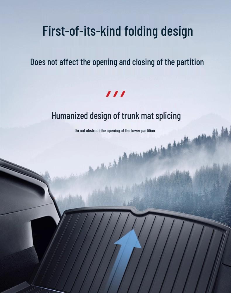Tesla Model 3/Y Updated TPE Trunk Mats - Front & Rear, Protective Accessories for Retrofit.