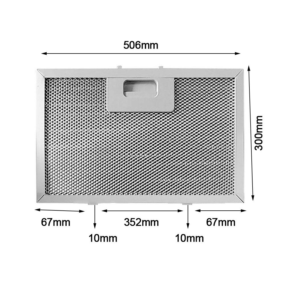 Cooker Hood Filters Metal Mesh Extractor Vent Filter Range Hood Metal Grease Filter Silver Exhaust Fans Kitchen Tools