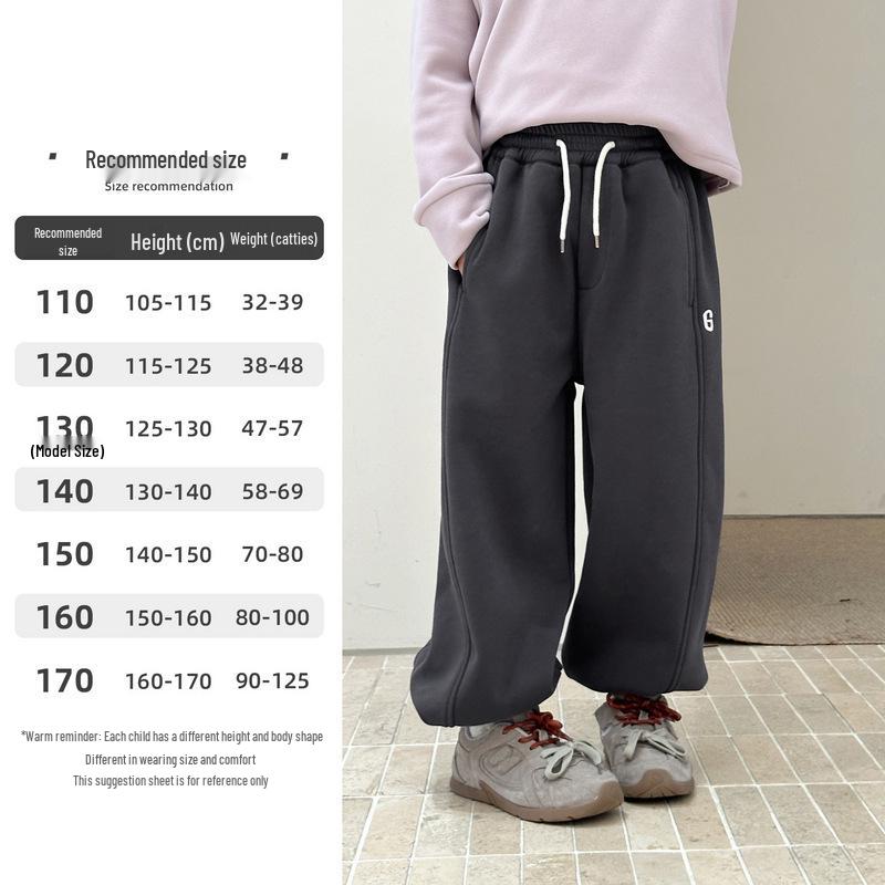 

YOJIA Зима 2025 Спортивные штаны на флисовой подкладке для девочек – Утепленные цельные детские штаны 120 cm серый/фиолетовый