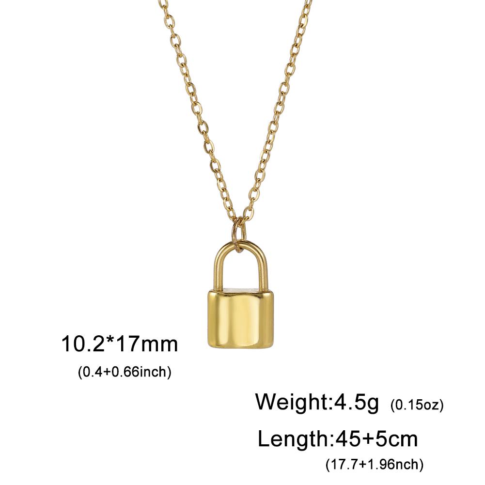 Stainless Steel Three Layers Chain Necklace For Women Heart Lock Pendant Clavicle Necklaces Hip Hop Jewelry Gift