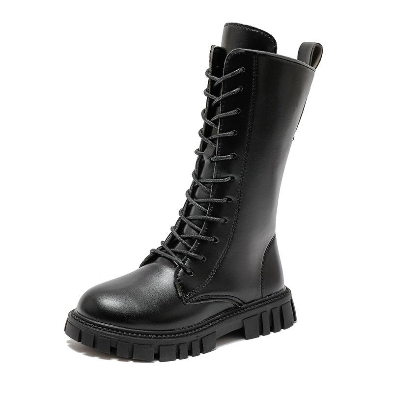 Douyin girls boots winter new children s Martin boots little girl baby high boots 27