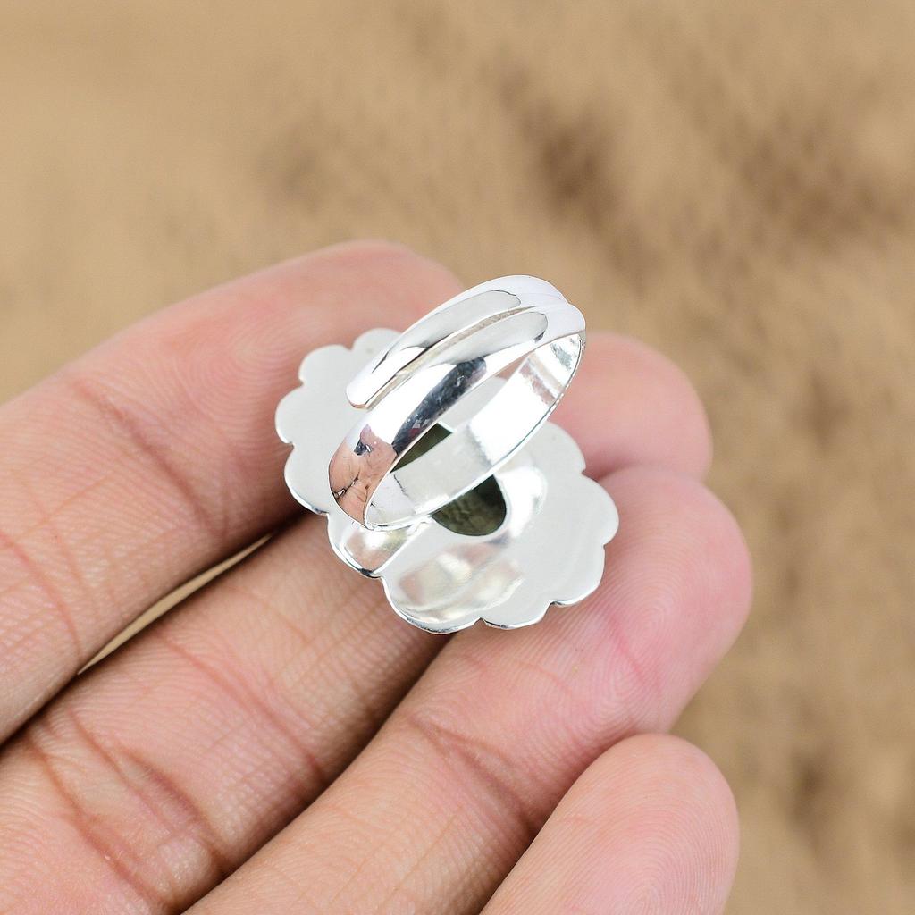 Muttertagsangebot Tibetischer Türkisstein Boho Versprechen Ehefrau Ring Sterlingsilber