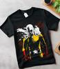 SAITAMA One Punch Man T-Shirt Anime Manga Geschenke Schwarz Unisex Geschenkshirt