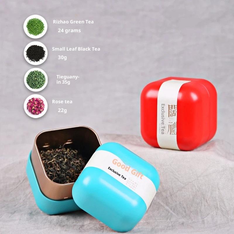 Portable Solid Color Mini Tin Box Tea Sealed Jar Packaging Box Jewelry Candy Small Storage Can Coin Earring Headphones Gift Case
