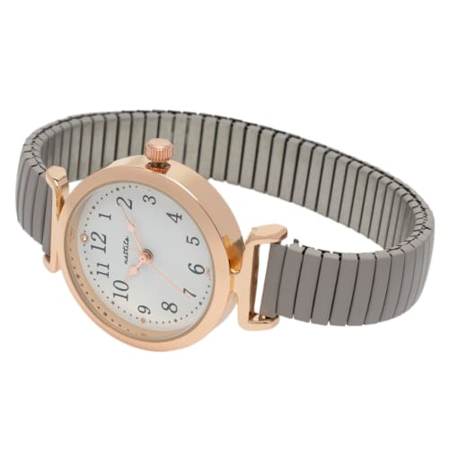

Fieldwork Women s Analog Watch with Metal Band and Bellows, Stainless Steel, 5 ATM Water Resistance, WP Nadi, Gray, MKJ3015-4