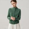 Women's Hand-knit High-neck Cashmere Cardigan - Autumn/Winter Chic