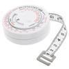 1.5m Tape Measure White Plastic Round Retractable BMI Measuring Tape Metric For Body Mass Index Size Measurement Hand Tool