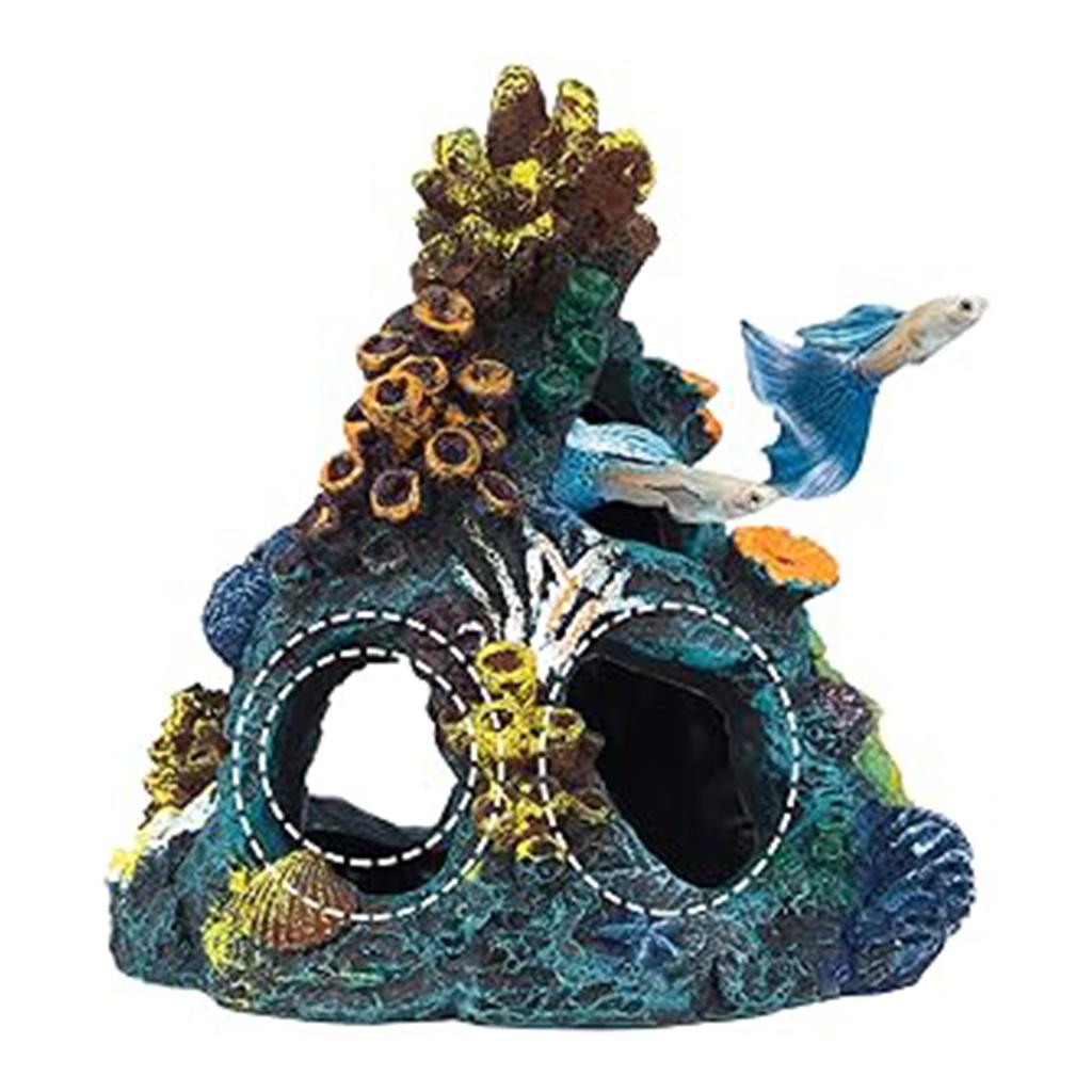 Multi-Colored Artificial Coral Reef Decoration - Marine Enhancement, Vibrant Resin Aquarium Decoration, Aquarium Accessories