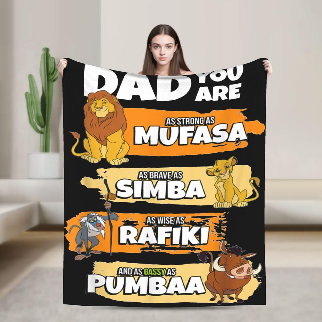 Lion King Simba Friends Blanket Wool Awesome Breathable Throw Blankets for Chair Covering Sofa Winter