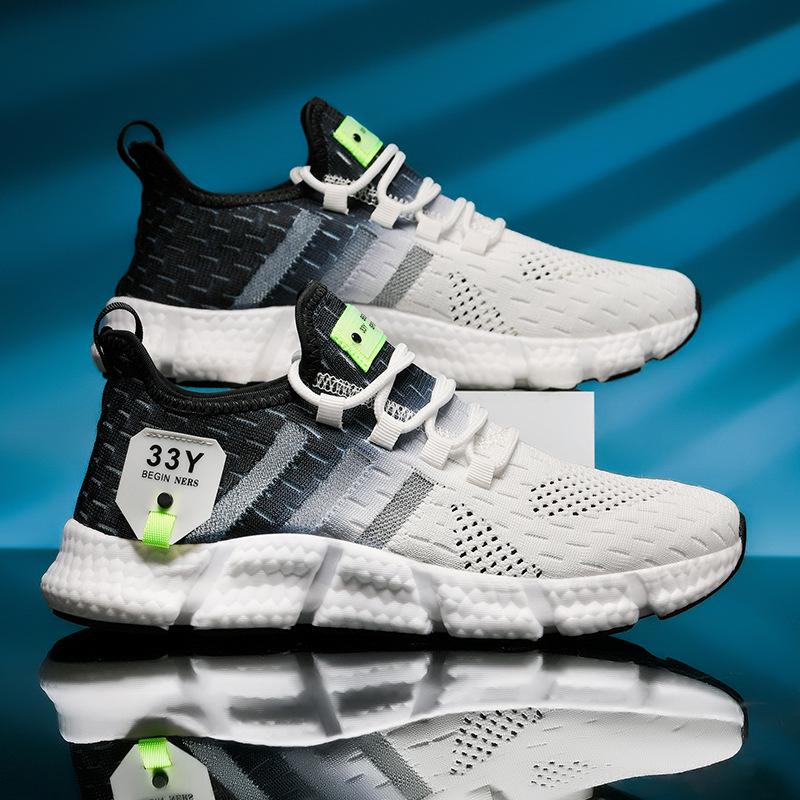 

Unisex Lightweight Mesh Fly-Knit Sneakers - Breathable Casual Summer Running Shoes 37