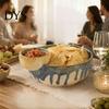 Convenient Bowl for Watching TV 2 in 1 Snack with Dip Cup, Chip Serving Dish Potato And Platter Sauce Compartment, Vintage Party Container,
