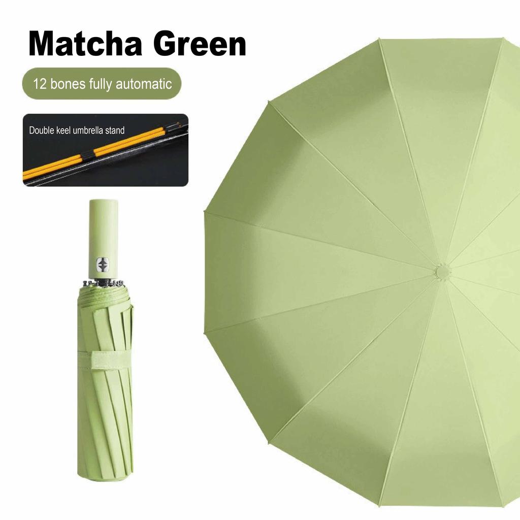 24 Fracture Umbrella, Sun And Rain Dual-Purpose Fully Automatic Umbrella, High-End Sense, Men'S Vinyl Sunshade, Sun Protecti