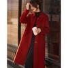 Sishui Nianhua Women's Elegant Mid-length Wool Coat