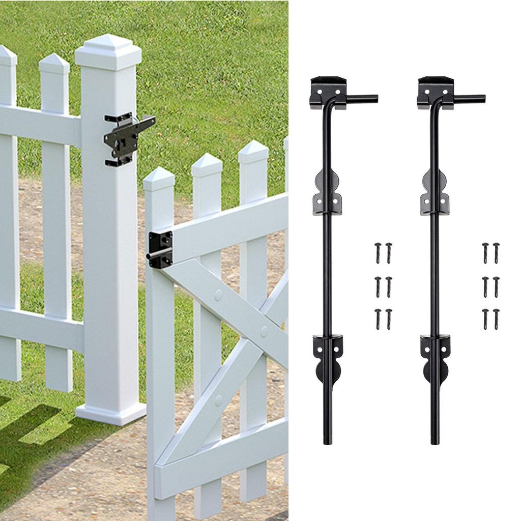 46cm Cane Bolt Gate Drop Rod 18 inch Heavy Duty Iron Gate Ground Latch Multipurpose Sturdy Easily Install Door Stopper