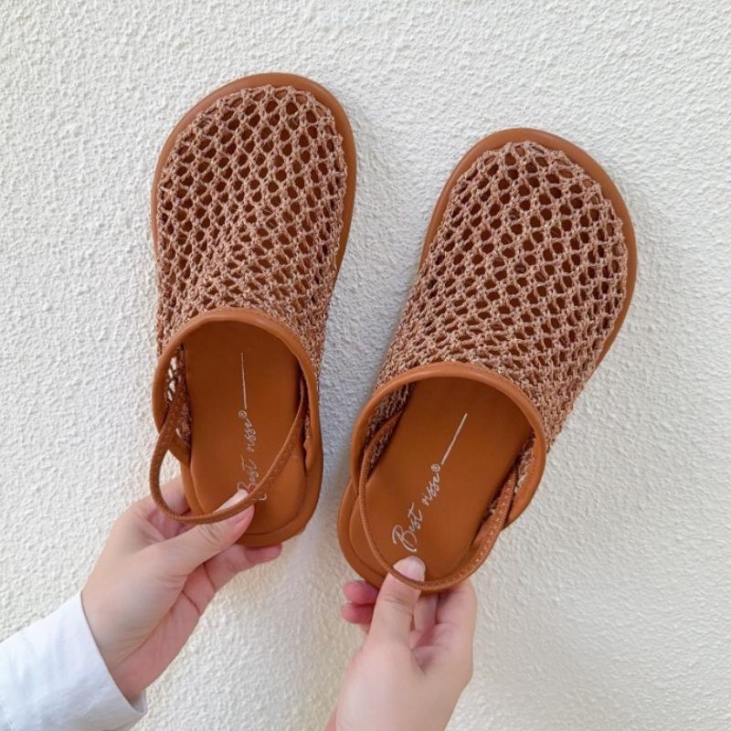 Mode Pantoletten Schuhe Damen Flats Slipper Mesh Freizeit Sandalen Mode Sport 2025 Sommer Neu Slingback Sneaker Frau Flip Flops Sandalen