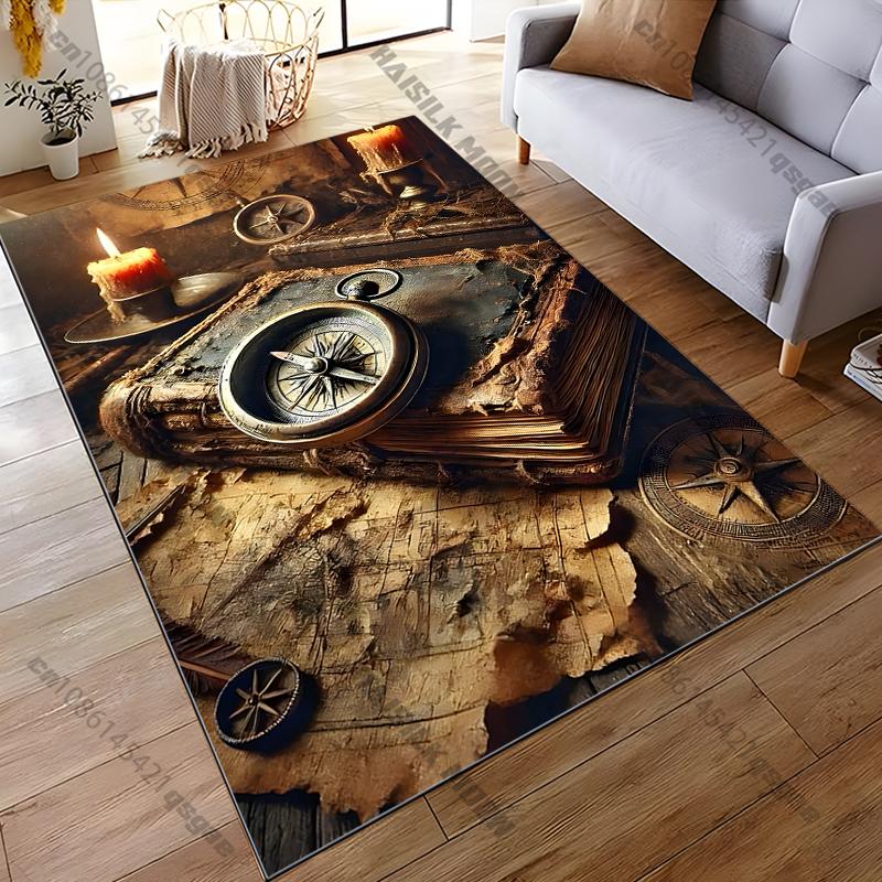 

Vintage Compass Adventure Painting Printed Carpet Fashion Mat Non -slip Carpet Rug Outdoor Carpet Door Mat Play Mat Gift 40x60cm