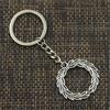 Fashion Olive Branch Laurel Wreath 36x34mm Pendant 30mm Key Chain Bronze   Men Car Gift Keychain