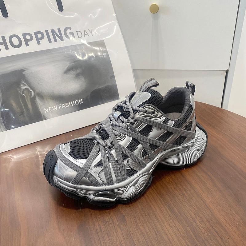 European Station Polish Retro Internet Celebrity Explosion Paris Daddy Shoes Women's 2025 New Platform Sports Casual Shoes Tide