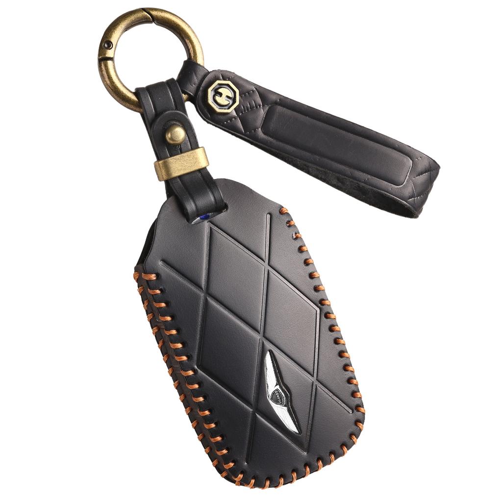 Copritasto retrò per Genesis GV60 GV90 Custodia protettiva in pelle Lawns per chiave auto