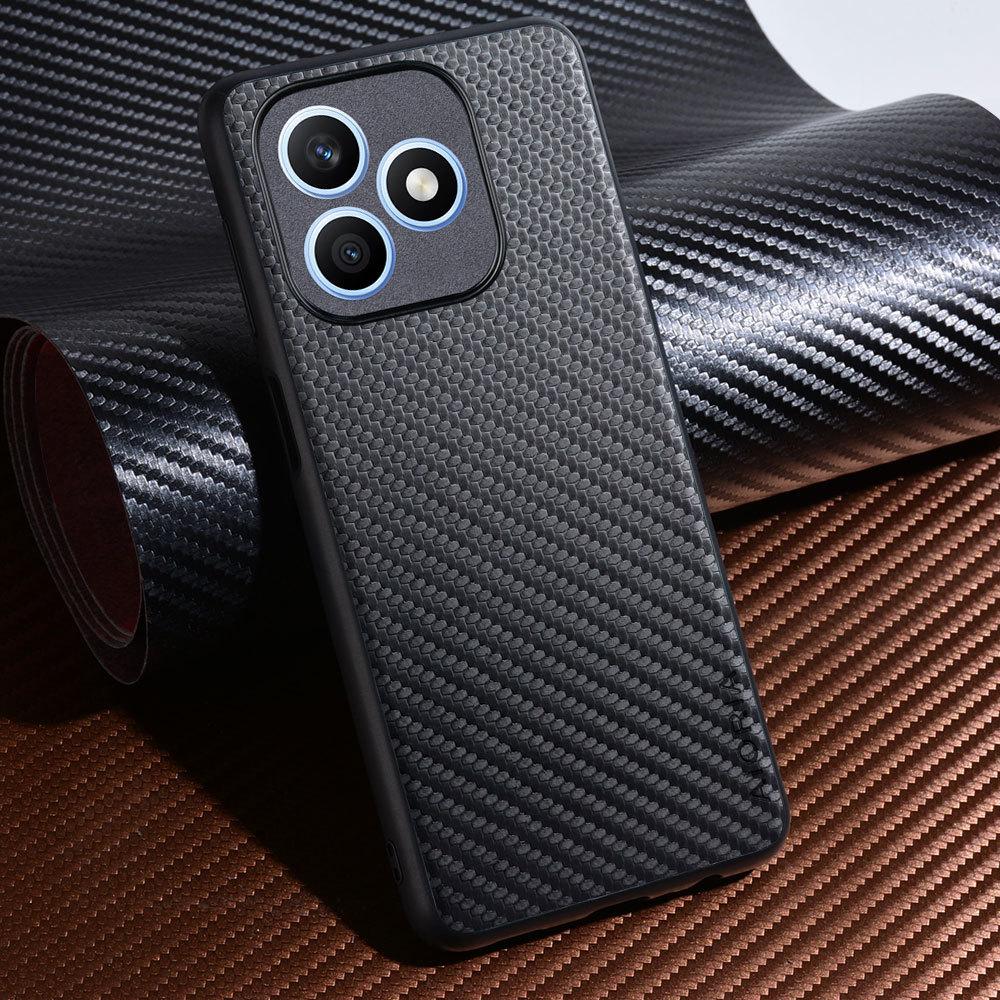 

Чехол из углеродного волокна для Honor X6D X7D X8D X9D Модный дизайн Мягкая задняя крышка Чехол Funda Honor x6d чёрный