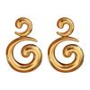 European and American Jewelry, Geometric Light Luxury Metal C-shaped Glossy Design Earrings, Versatile High-end Niche Earrings, Women