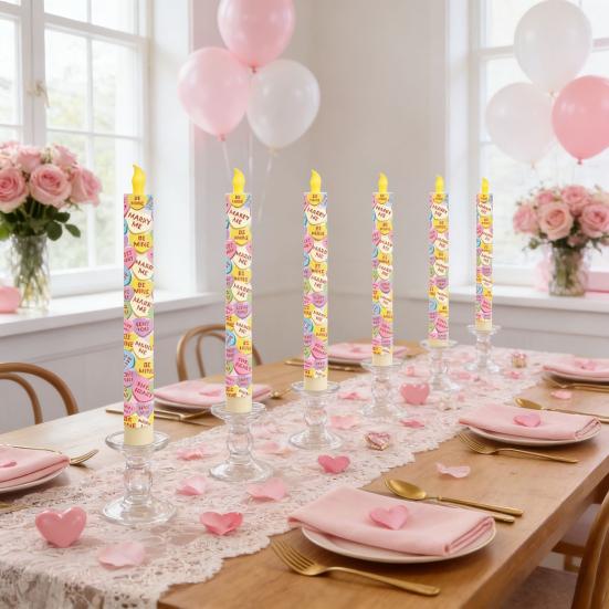 Electronic Candle Light Flameless LED Candles Battery Operated Safe Fire-Free Decorative Lights for Bedroom Living Room Wedding Party Home Decor