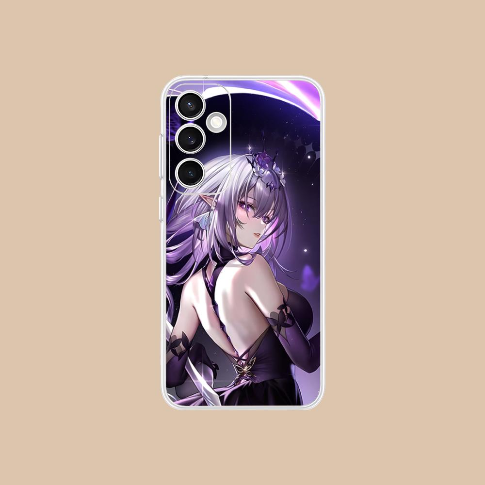 HSR Castorice Clear Mobile Phone Case for Samsung Galaxy S25 S24 S23 S22 S21Plus FE Ultra Colorful Cover