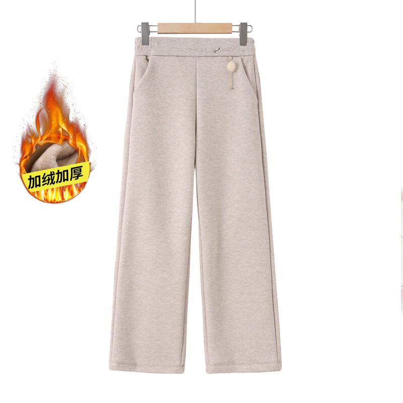 QianLian Women s Winter Plush Straight-Leg Casual Pants 2XL
