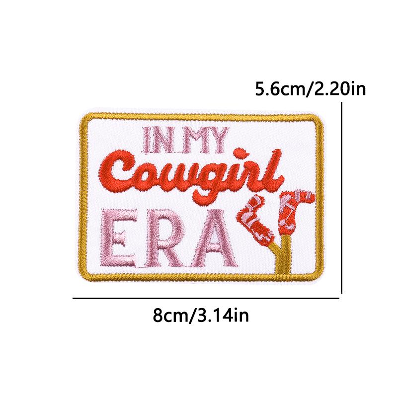 Hats Jeans Sew /Ironing Patch Square Cartoon Letter /Slogan Embroidered Diy Iron On Patches For Clothing Backpack Jackets Badges 