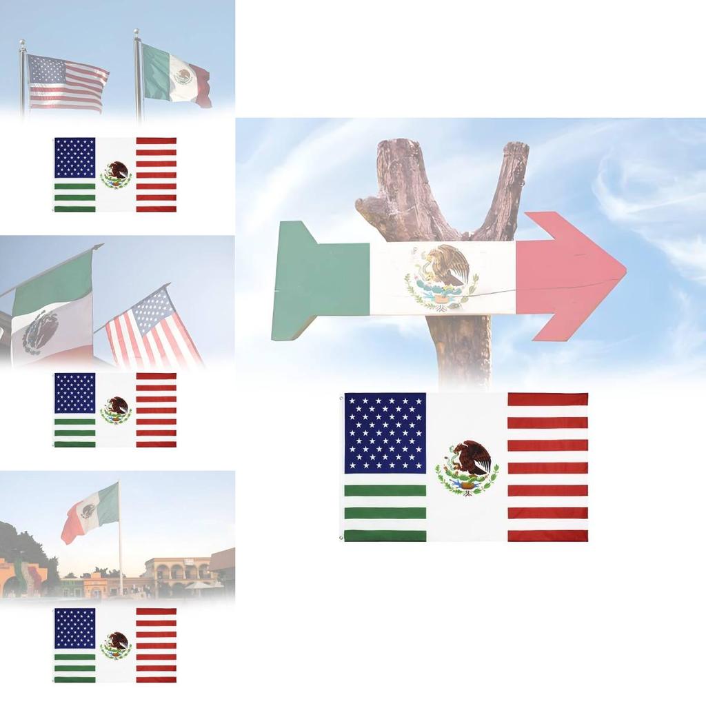 Celebrate Unity With 90*150cm Us Mx Friendship Flag Made Of Durable Polyester Fabric