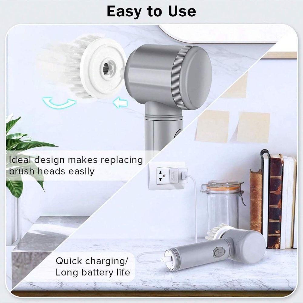 Rechargeable Electric Shoe Polisher IPX6 Waterproof Electric Spin Scrubber Household Use