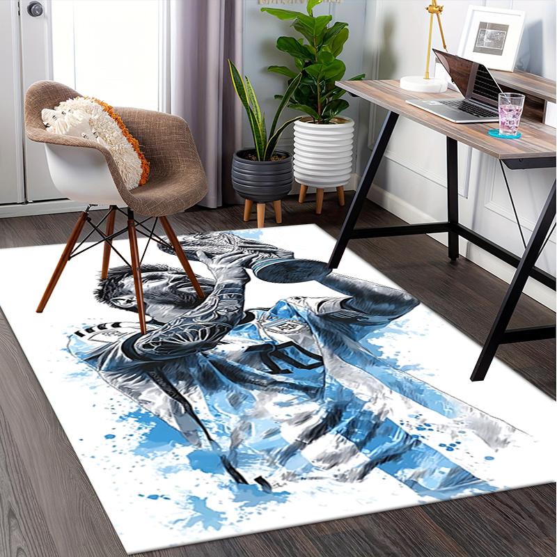 Argentina National Team Player Chair Mat Home Decor, Sofa Rug, Office Carpet Gift for Soccer Fans Suitable for Bedroom, Living Room